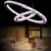 Candelabru LED 128W Crystals Slim Alb, 2 surse de iluminare, Telecomanda